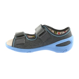 Sapatos infantis Befado pu 065X125 azul cinza 3