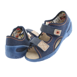 Sapatos infantis Befado pu 065X126 castanho azul marinho 4