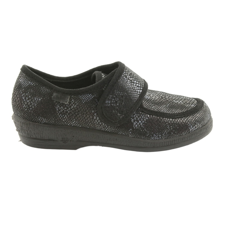 Sapatos femininos Befado pu 984D016 preto cinza 1