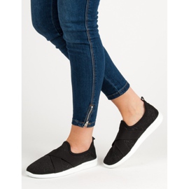 Ideal Shoes Calçados Esportivos Slip-on preto 2