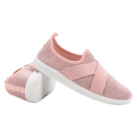 Ideal Shoes Calçados Esportivos Slip-on rosa 1