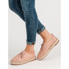 Small Swan Brogues de camurça a céu aberto rosa 2 Small Swan Brogues de camurça a céu aberto rosa 2