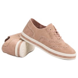 SHELOVET Brogues de pólvora rosa 1