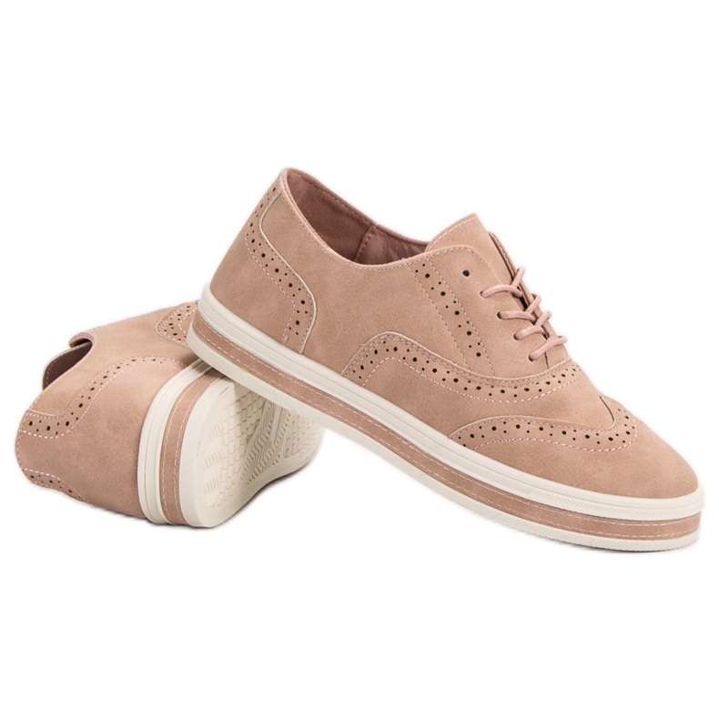 SHELOVET Brogues de pólvora rosa 1