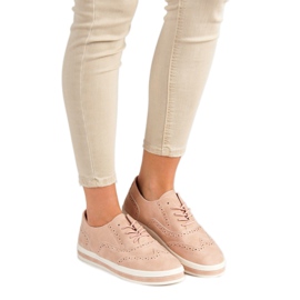 SHELOVET Brogues de pólvora rosa 2