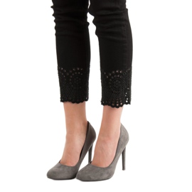 Salto de camurça VICES cinza 1 Salto de camurça VICES cinza 1