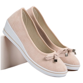 SHELOVET Bombas de cunha castanho 2