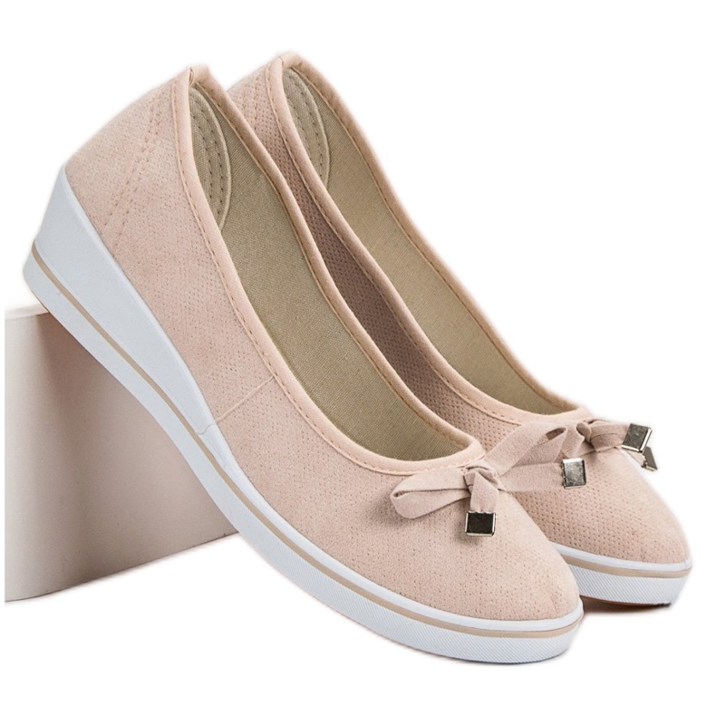 SHELOVET Bombas de cunha castanho 2