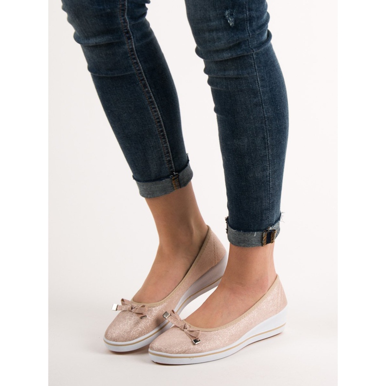 SHELOVET Wedge Ballerina castanho 1