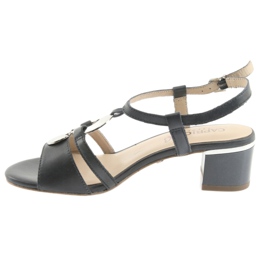 Sandálias com a decoração Caprice 28211 azul marinho cinza 2