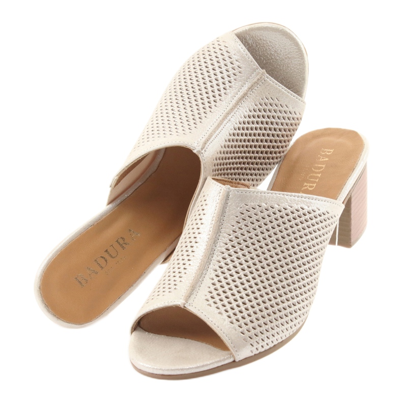 Chinelos femininos Badura 5311 ouro amarelo multicolorido 4