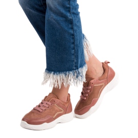 SHELOVET Tênis da moda rosa 2