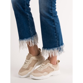 SHELOVET Tênis da moda bege 1
