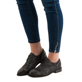 Primavera Brogues com strass cinza 2
