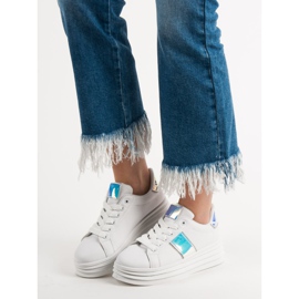 SHELOVET Sapatos Brancos na Plataforma 2