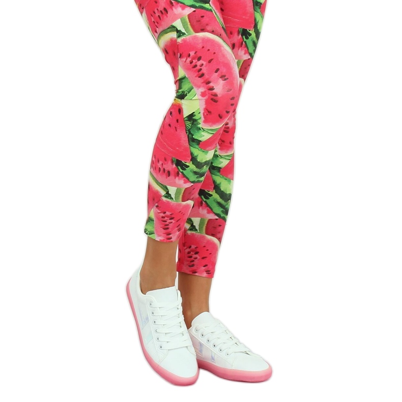 Tênis feminino branco e rosa B0-08 WHITE / PEACH 2