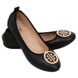 Black VS-660 Black ballerinas para mulheres preto 1