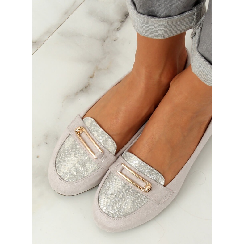 Mocassins femininos cinza VS-662 LT.GRAY 2