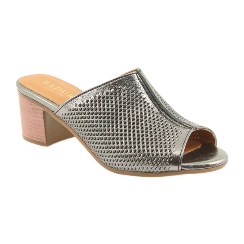 Badura Caps de couro Open Women's Open 5311 Silver cinza 1