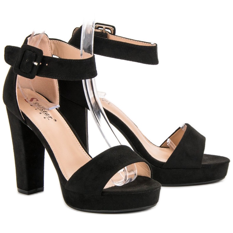 Seastar Sandálias sensuais na plataforma preto 1