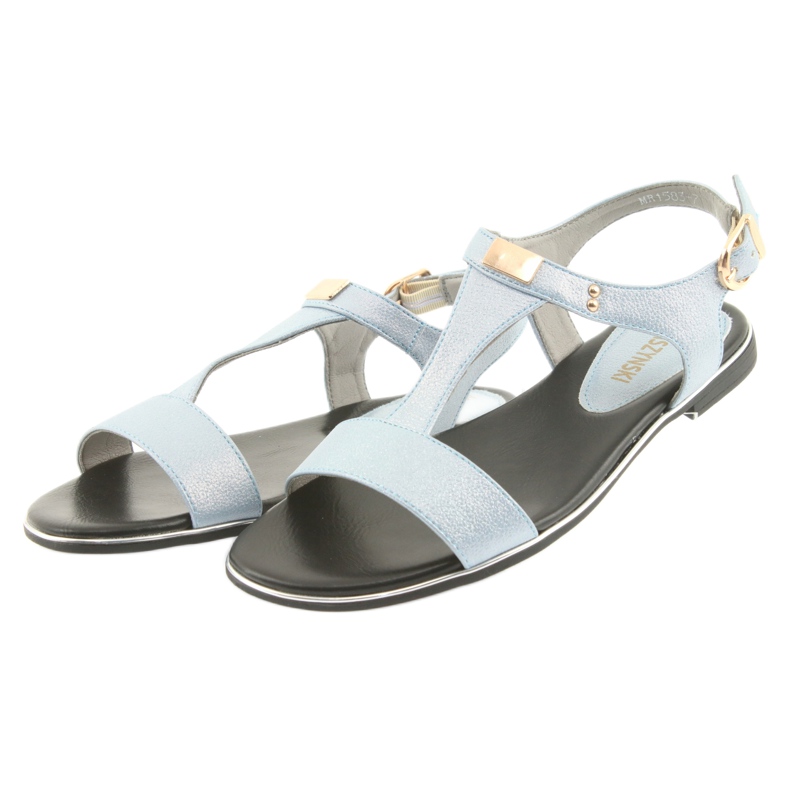 M.Daszyński Sandálias pérola azul Daszyński MR1583-7 3