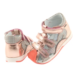 Sandálias Bartek 81021 ouro rosa laranja cinza amarelo 4