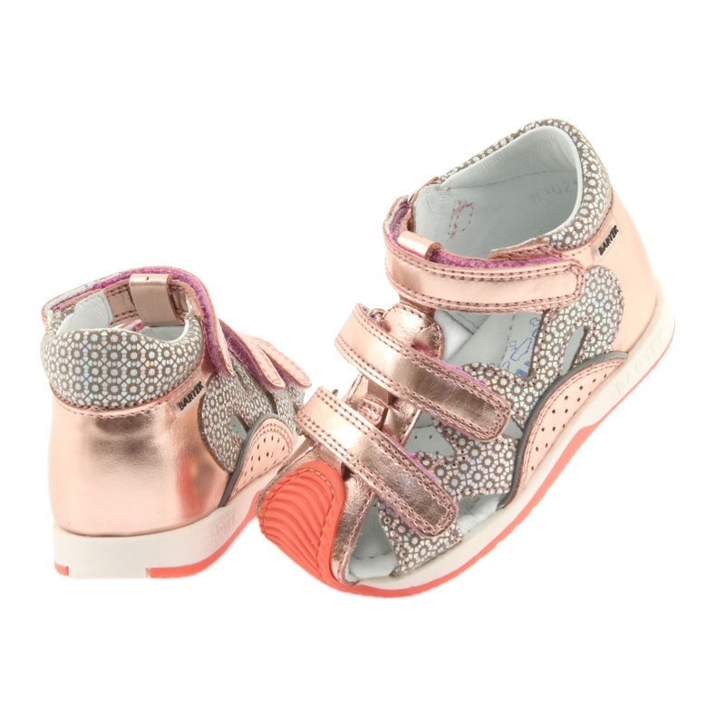 Sandálias Bartek 81021 ouro rosa laranja cinza amarelo 4