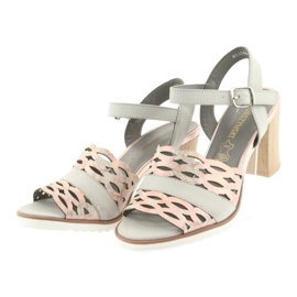 M.Daszyński Daszyński Openwork Sandals no post cinza/rosa de 1846 3 M.Daszyński Daszyński Openwork Sandals no post cinza/rosa de 1846 3