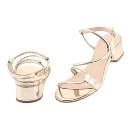 Sandálias de salto ouro Edeo 3386 dourado 4