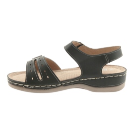 Sandálias femininas pretas conforto DK 25131 preto 2