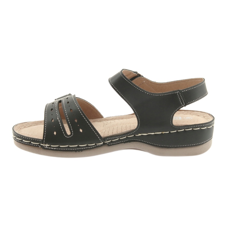 Sandálias femininas pretas conforto DK 25131 preto 2