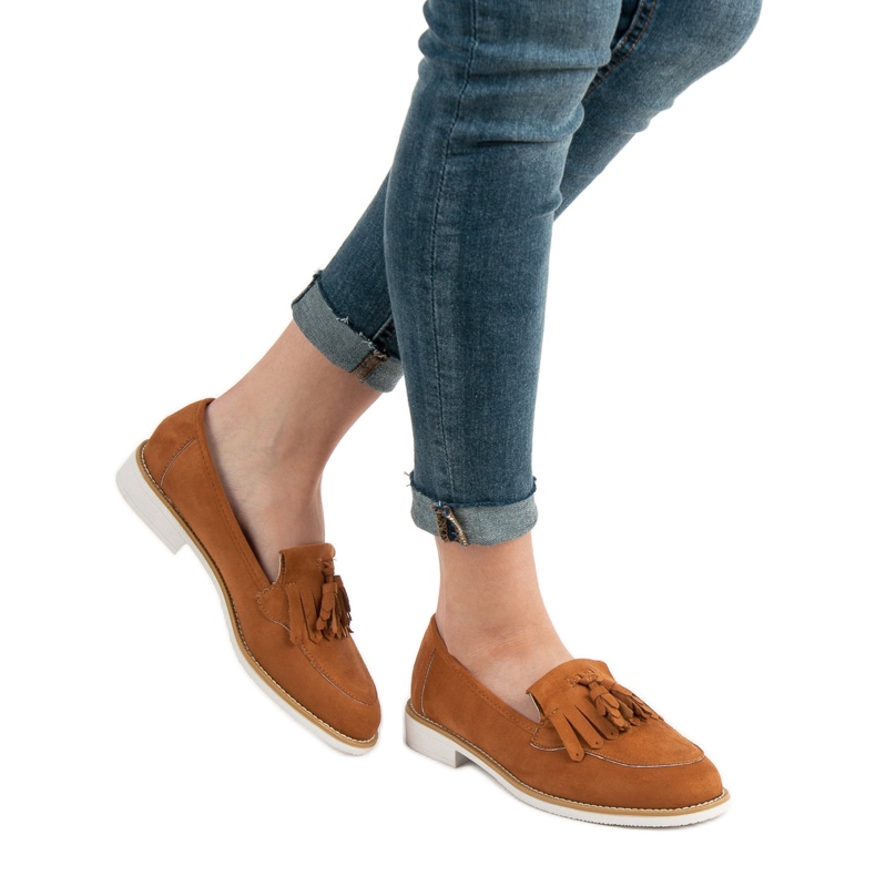 Mocassins de tijolo VICES marrom laranja 2