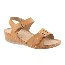 Sandálias conforto feminino DK 25131 camelo marrom 1