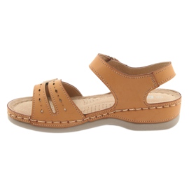 Sandálias conforto feminino DK 25131 camelo marrom 2