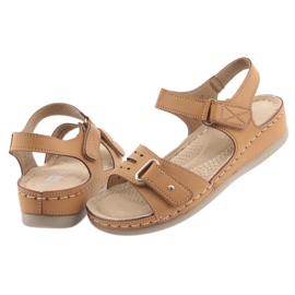 Sandálias conforto feminino DK 25131 camelo marrom 4