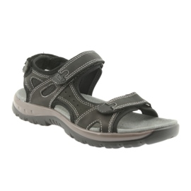 Sandálias DK com luz velcro preta com fundo em EVA preto 1