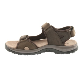 Sandálias DK Brown com velcro e fundo leve em EVA marrom 2