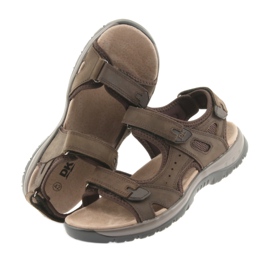 Sandálias DK Brown com velcro e fundo leve em EVA marrom 4