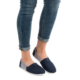 SHELOVET Sapatilhas leves branco azul marinho 1