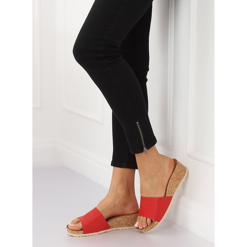 Chinelos de cortiça vermelha 3527-12 Vermelho 1