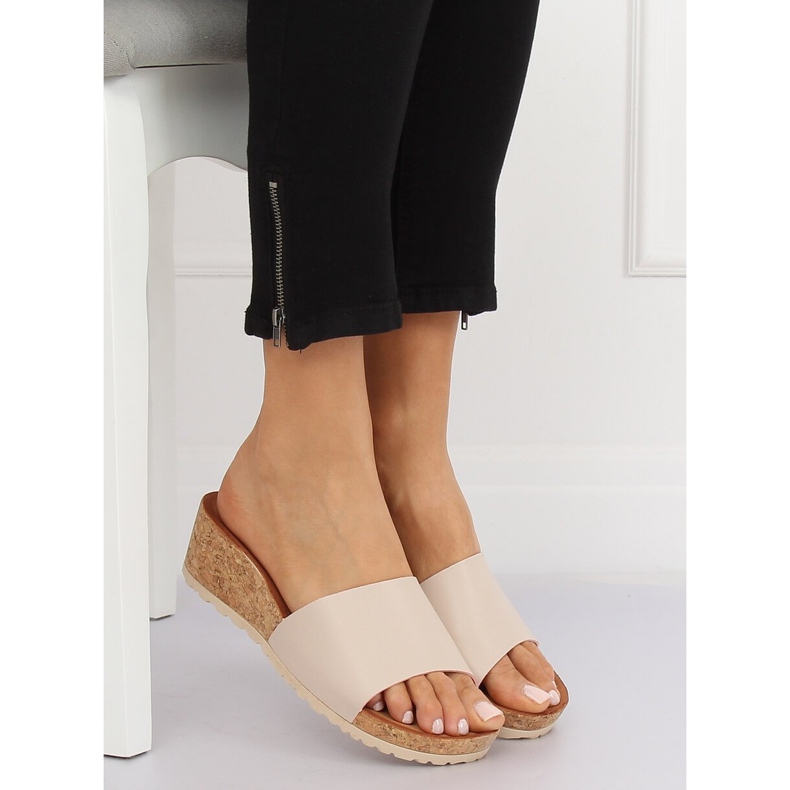 Salto em cunha de cortiça bege 3527-12 Bege 1