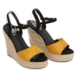 Alpercatas amarelas em cunhas, amarelo LL-190 Amarelo 1