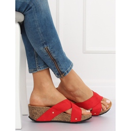 Sapatilhas de cunha vermelha G1560 vermelha vermelho 1