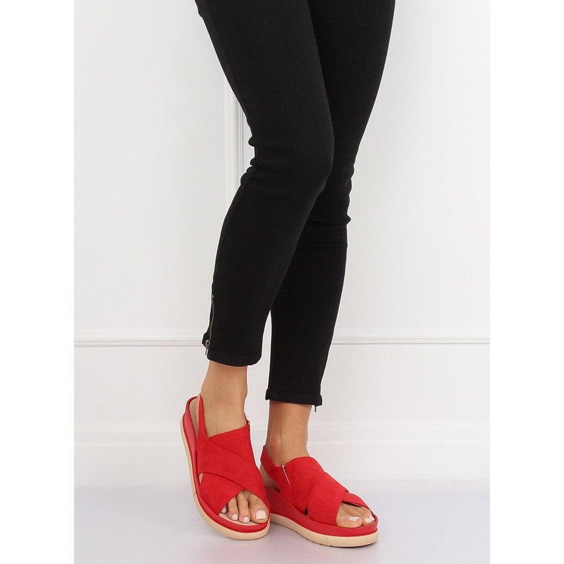 Sandálias femininas vermelhas G-202 Red vermelho 2