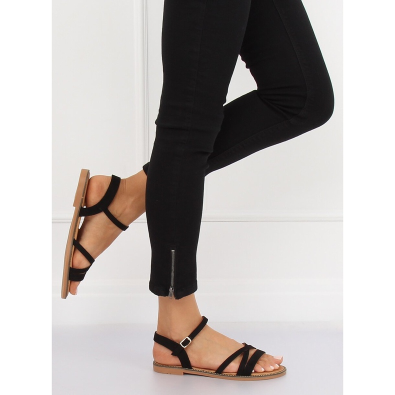 Sandálias femininas pretas S55 pretas preto 1