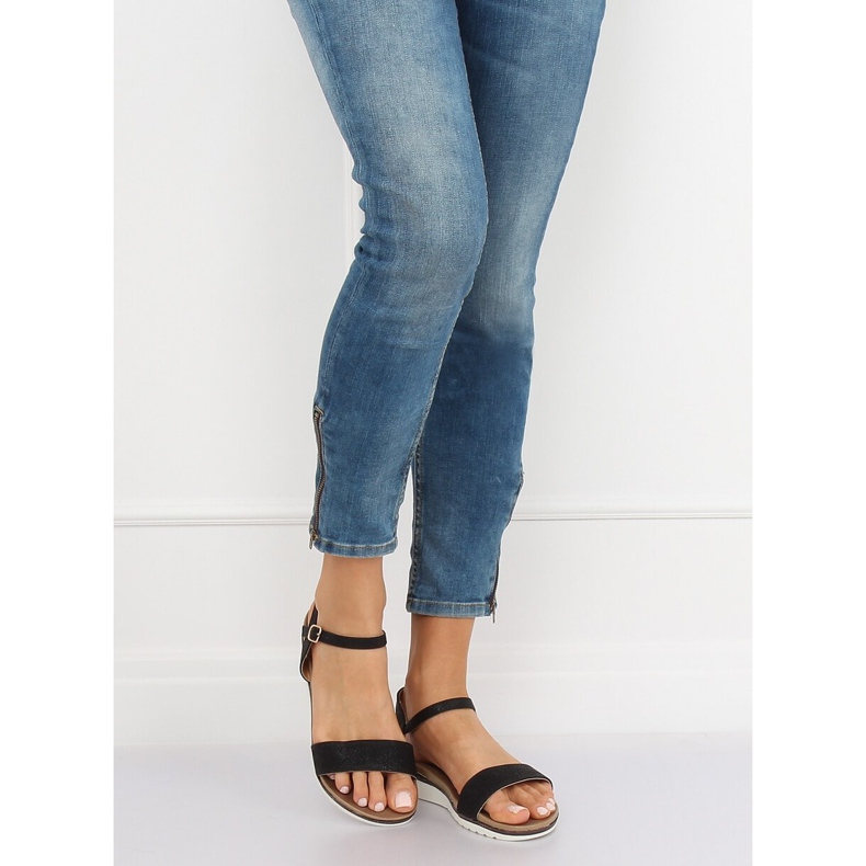 Sandálias femininas pretas S18-33 Pretas preto 1