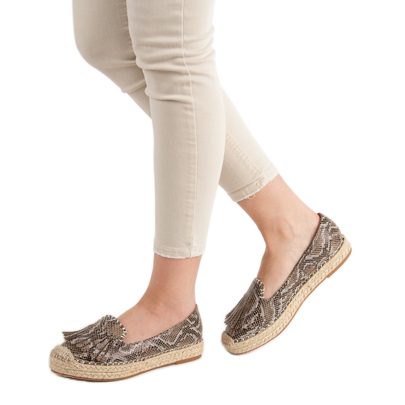 Snake Print VICES Alpercatas marrom multicolorido 1