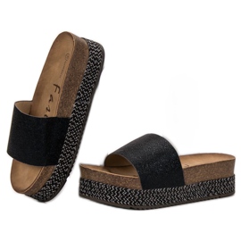 Goodin Chinelos na plataforma preto 1