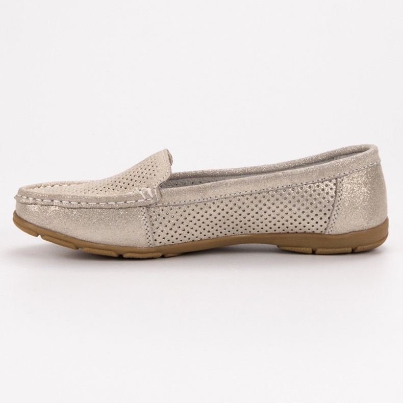 Mocassins de couro VINCEZA amarelo 1