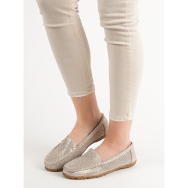 Mocassins de couro VINCEZA amarelo 2